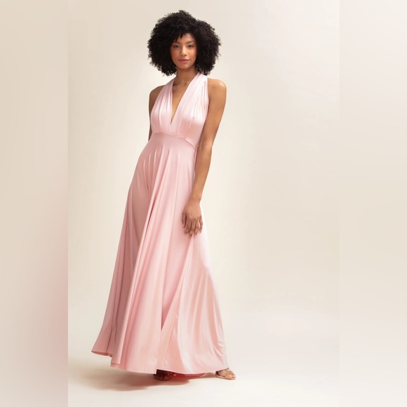 Like New! OH Two Birds bridesmaid dress in blush. Worn once! As seen on Girls. - Picture 5 of 8